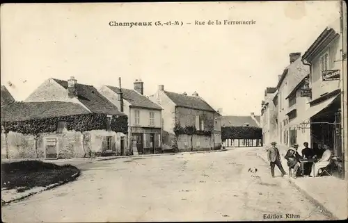 Ak Champeaux Seine et Marne, Rue de la Ferronerie