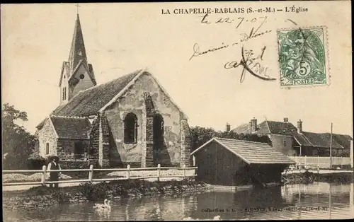 Ak La Chapelle Rablais Seine et Marne, L´Église