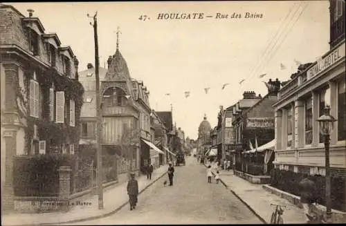 Ak Houlgate Calvados, Rue des Bains