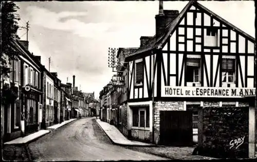 Ak Isigny sur Mer Calvados, Rue Docteur Boutrois, Hôtel de l´Espérance