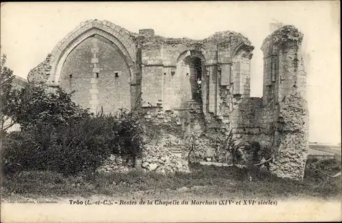 Ak Troo Loir et Cher, Restes de la Chapelle au Marchais