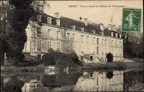Ak Thoré Loir et Cher, Vue principale du Château de Rochambeau