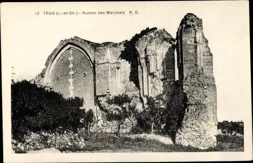 Ak Troo Loir et Cher, Ruines des Marchais
