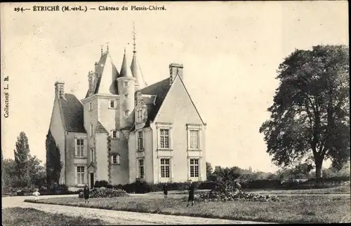 Ak Etriche Maine et Loire, Château du Plessis Chivré