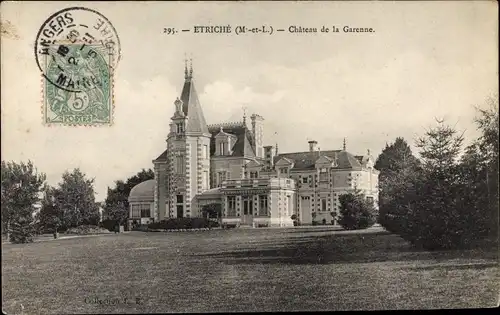 Ak Etriche Maine et Loire, Château de la Garenne