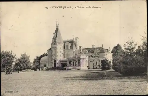 Ak Etriche Maine et Loire, Château de la Garenne