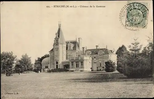 Ak Etriche Maine et Loire, Château de la Garenne