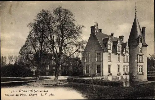 Ak Etriche Maine et Loire, Château du Plessis-Chivré