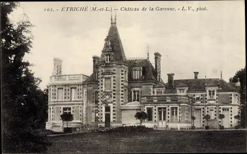 Ak Etriche Maine et Loire, Château de la Garenne