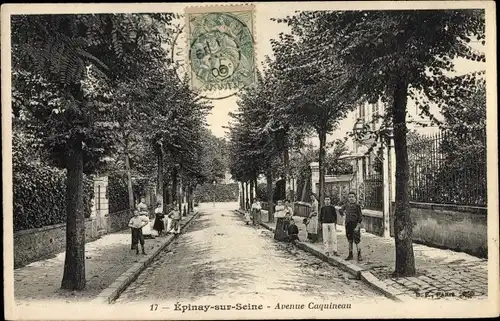 Ak Epinay sur Seine Seine Saint Denis, Avenue Caquineau