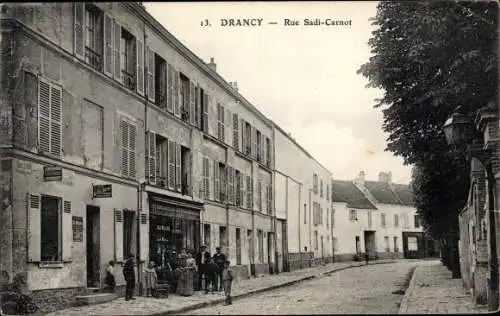 Ak Drancy Seine Saint Denis, Rue Sadi-Carnot