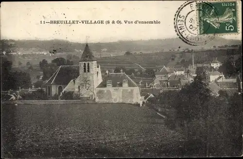Ak Breuillet Village Essonne, Vue d´Ensemble