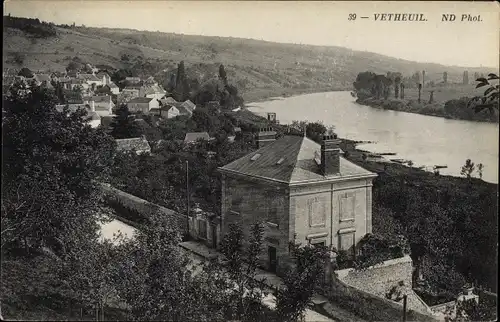 Ak Vétheuil Val-d´Oise, Panorama