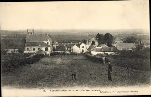 Ak Mézières-sur-Seine Yvelines, Vue Générale, Centre