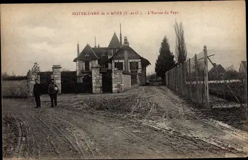 Ak Notre Dame de la Mère Yvelines, Entrée du Pays