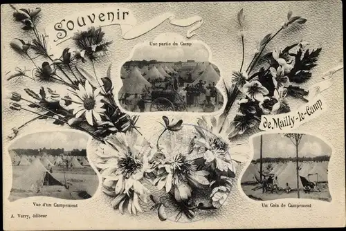 Ak Mailly le Camp Aube, Une partie du Camp, Un Coin de Campement, Vue d'un Campement