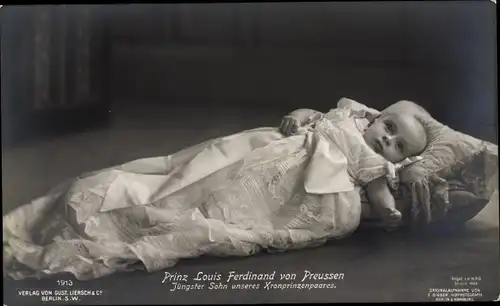 Ak Prinz Louis Ferdinand von Preußen, Sohn von Prinz Joachim von Preußen, Liersch 1913