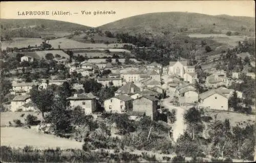 Ak Laprugne Allier, Vue générale