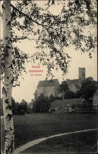 Ak Kohren Sahlis Frohburg in Sachsen, Schloss Gnandstein