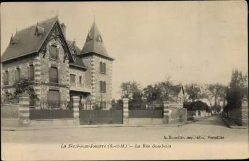 Ak La Ferté-sous-Jouarre Seine-et-Marne, Rue Gambetta