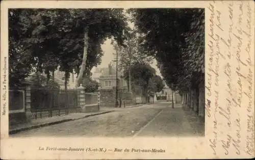 Ak La Ferté-sous-Jouarre Seine-et-Marne, Rue du Port-aux-Meules