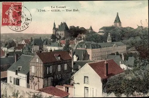 Ak Gien Loiret, Vue Est, Le Château