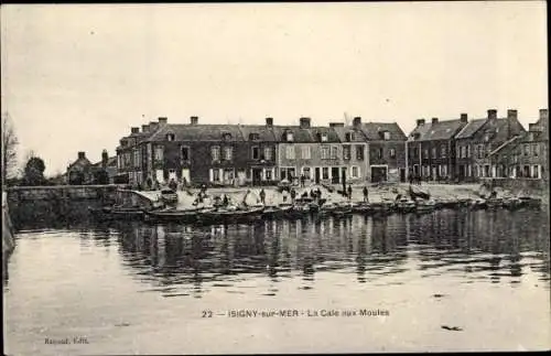 Ak Isigny sur Mer Calvados, La Cale aux Moules