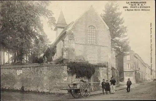 Ak Pont l'Évêque Calvados, Église Saint Mélaine