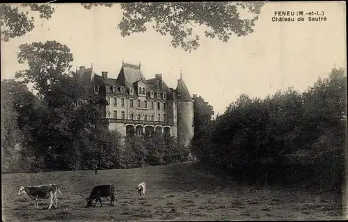 Ak Féneu Maine et Loire, Château de Sautré