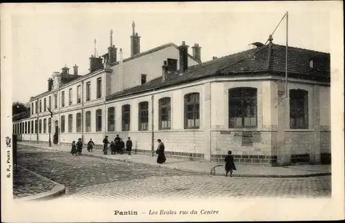 Ak Pantin Seine Saint Denis, Les Écoles Rue du Centre