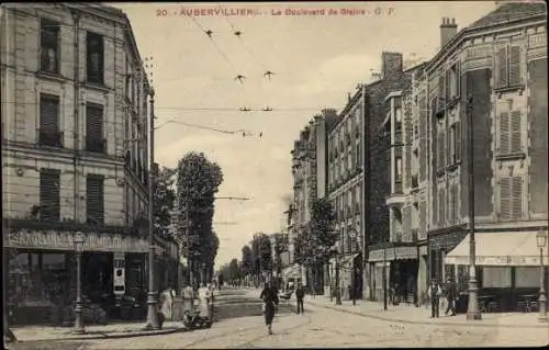 Ak Aubervilliers Seine Saint Denis, Boulevard du Stains