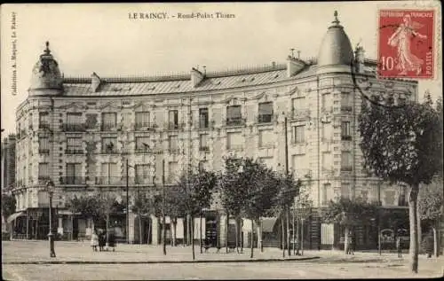 Ak Le Raincy Seine Saint Denis, Rond-Point Thiers