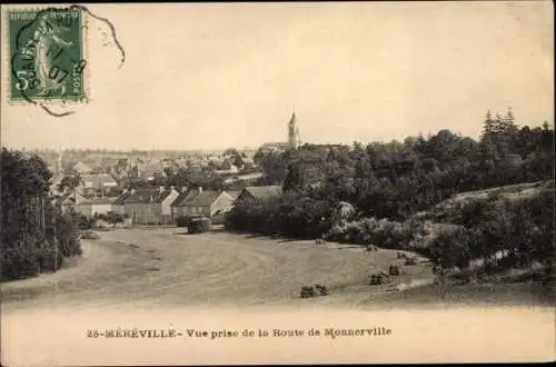 Ak Mereville Essonne, Vue depuis la Route de Monnerville