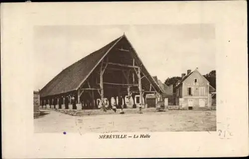 Ak Mereville Essonne, la Halle