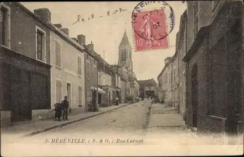 Ak Mereville Essonne, Rue Carnot