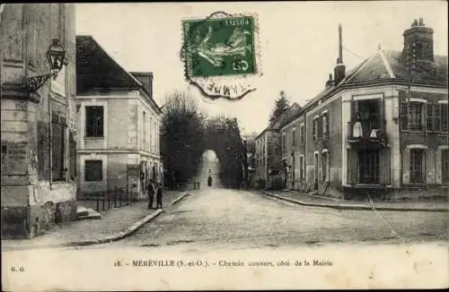 Ak Mereville Essonne, Chemin Couvert