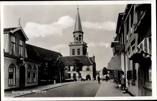 Ak Appingedam Groningen Niederlande, Wijksstraat, Kerk