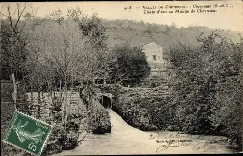 Ak Chevreuse Yvelines, Chute d'eau au Moulin