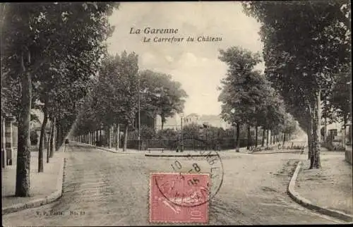 Ak La Garenne Colombes Hauts de Seine, Carrefour du Château