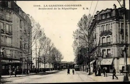 Ak La Garenne Colombes Hauts de Seine, Boulevard de la République