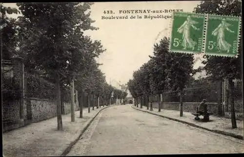 Ak Fontenay aux Roses Hauts de Seine, Boulevard de la République