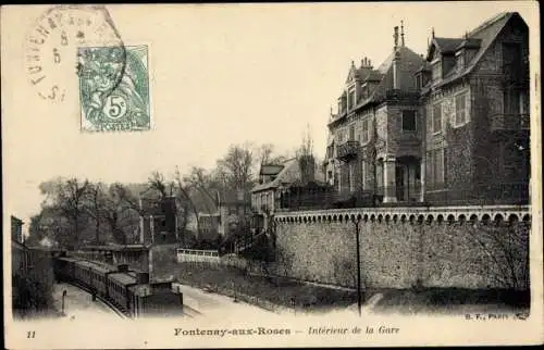 Ak Fontenay aux Roses Hauts de Seine, Gare