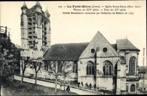 Ak La Ferté Milon Aisne, Eglise Notre Dame