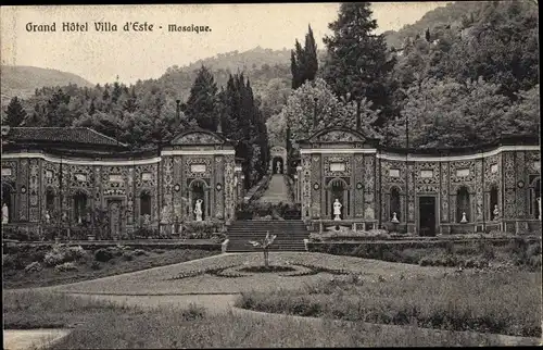 Postcard Cernobbio Como Lombardia, Villa d'Este, Mosaique