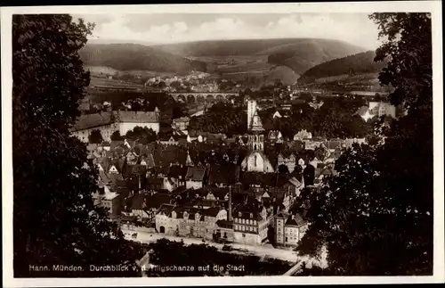 Ak Hann Münden in Niedersachsen, Panorama von der Tillyschanze