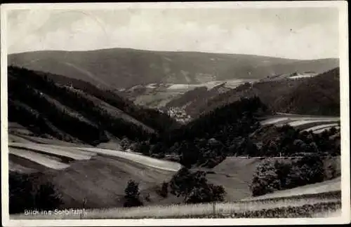 Ak Sitzendorf Schwarzatal, Blick ins Sorbitztal