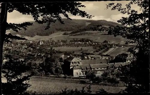 Ak Lengenfeld Vogtland Sachsen, FDGB Erholungsheim Bischofsstein vom Schloßberg gesehen