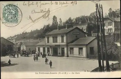 Ak La Ferté-sous-Jouarre Seine-et-Marne, La Gare