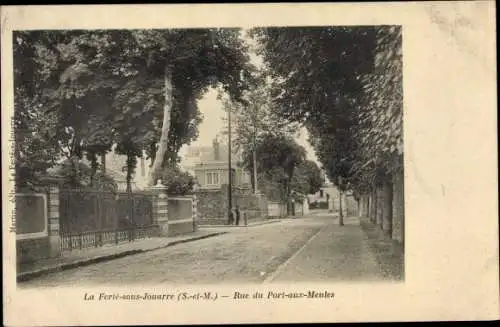 Ak La Ferté-sous-Jouarre Seine-et-Marne, Rue du Port aux Meules