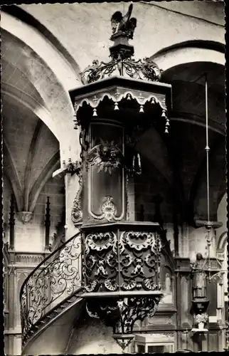 Ak Jargeau Loiret, Chair en Fer Forgé dans l´Église